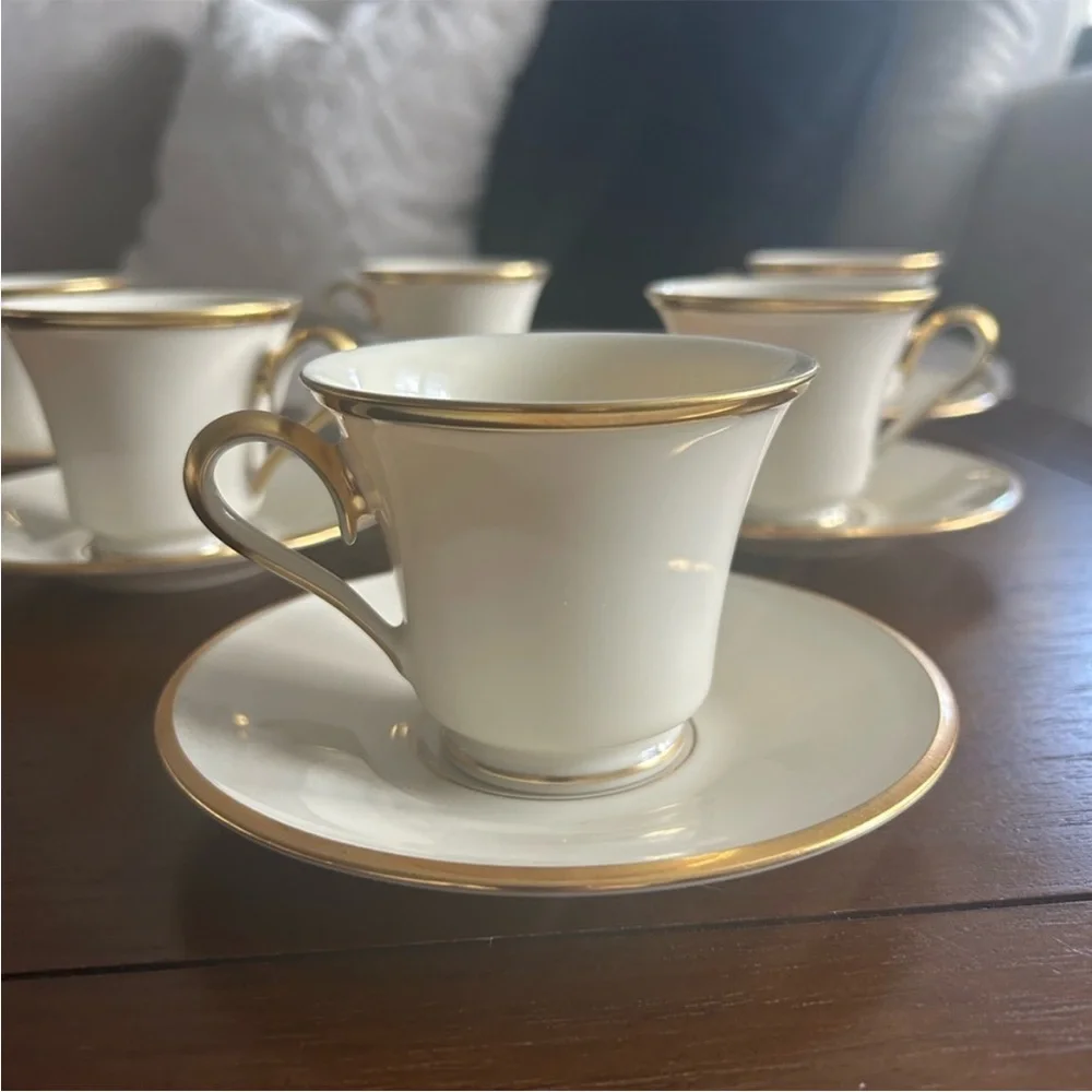 Lenox China Eternal Collection Teacup and Saucer (1 set)